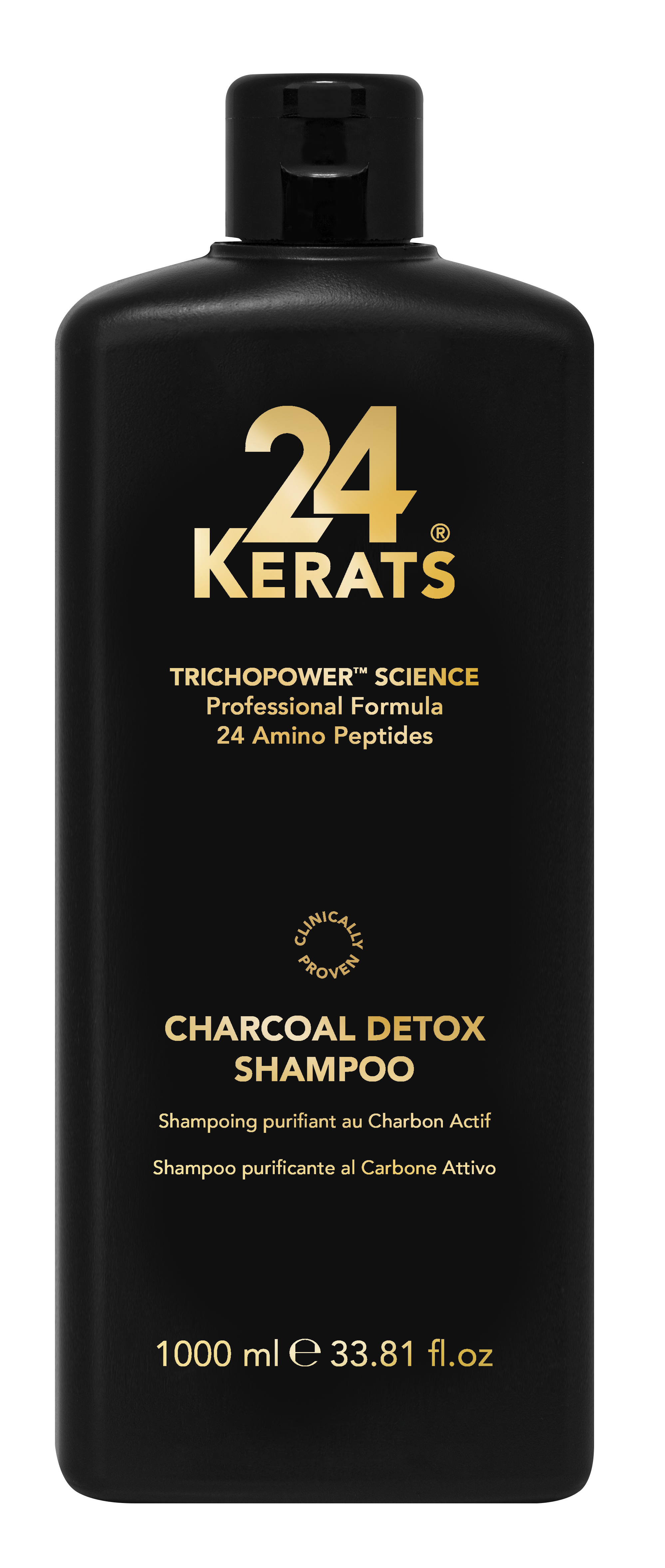 24 Kerats Charcoal Detox Shampoo 250 ml / 1000 ml