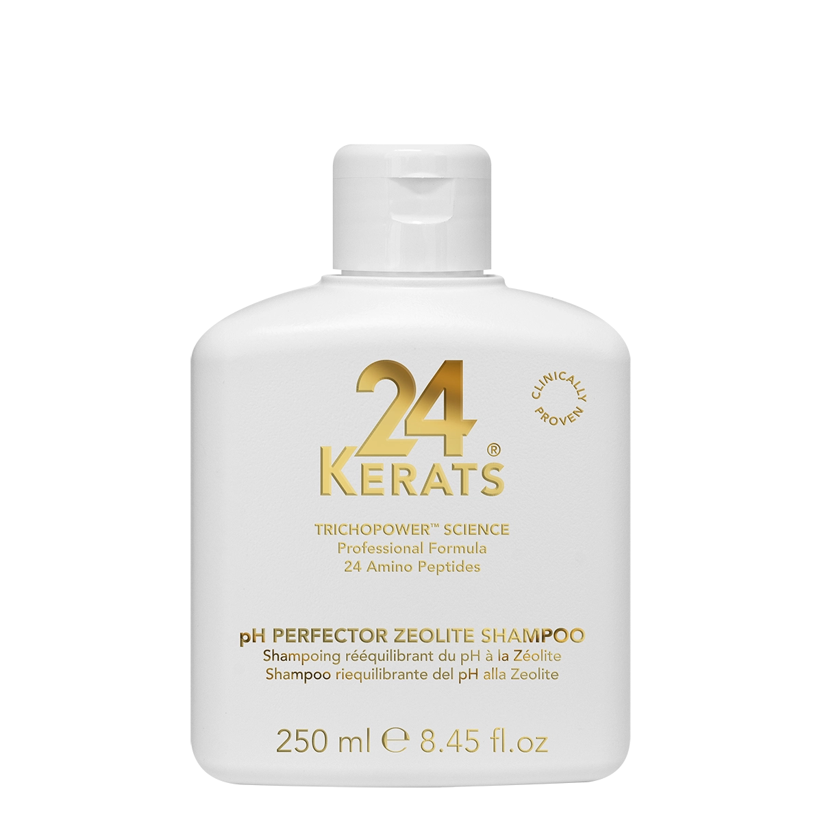 24 Kerats pH Perfector Zeolite Shampoo 10ml / 250 ml / 1000 ml